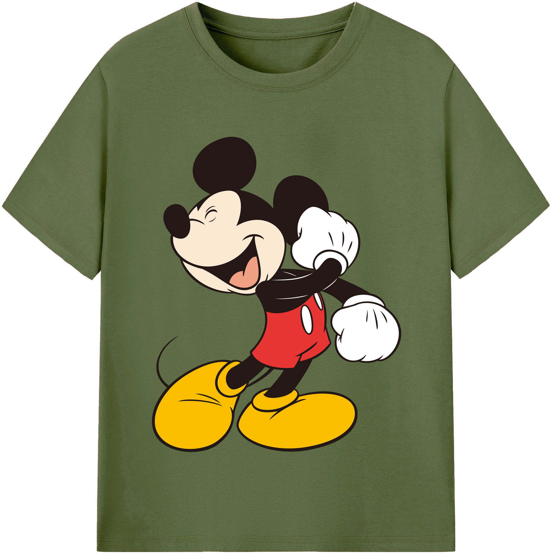 （画像用） ミッキーマウス Mickey Mouse 綿100％半袖Tシャツ（フロントプリント）